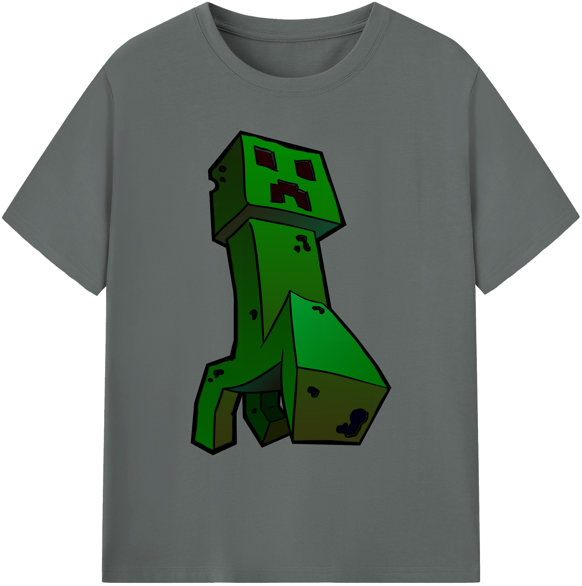 （画像用） マインクラフト ブロックの世界 Minecraft MC Block world 綿100％ メンズ半袖Tシャツ｜肌触りやわらか＆通気性
